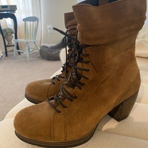 Wolky lace up & zipper booties! Like new size 39